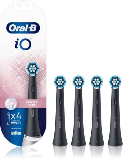 Oral-B iO Gentle Care Opzetborstels — 4 stuks Zwart
